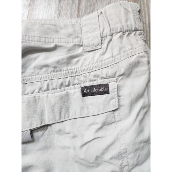 Columbia Mens Gray Flat Front Outdoor Cargo Shorts 42x10 Lightweight Pockets - Picture 7 of 7